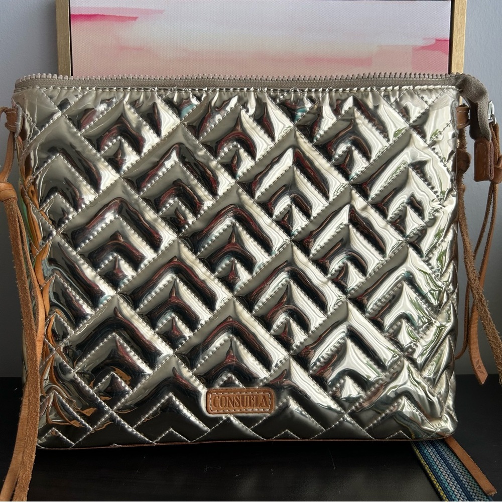 Consuela Metallic Crossbody Bag